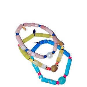 Serefina Kai Stretch Bracelet in Pink, Blue & Green